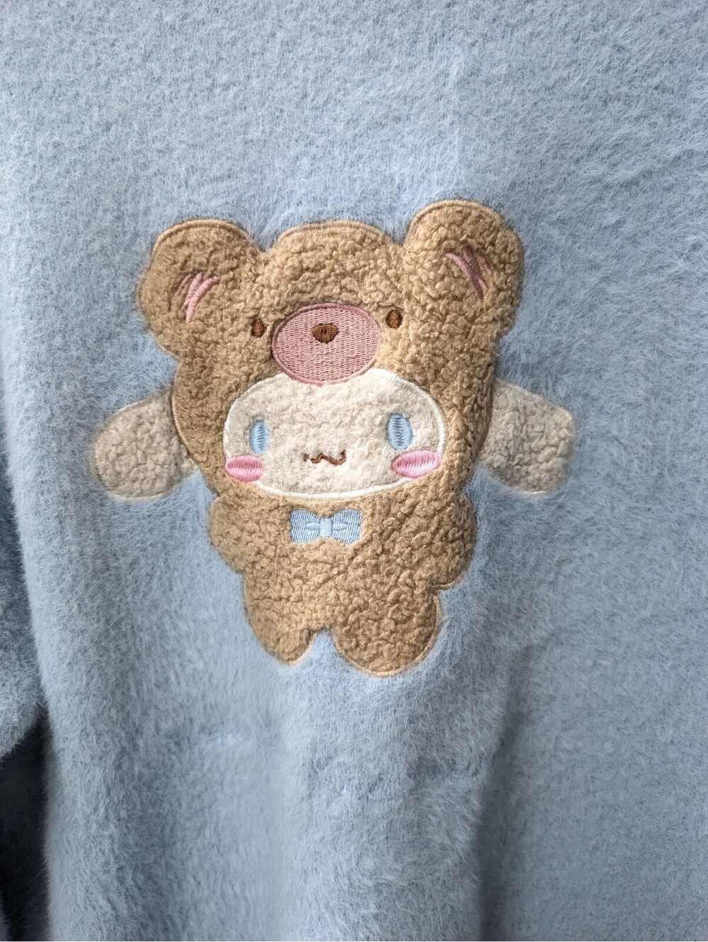 Sanrio Cinnamoroll Cozy Kuma JapanLA Cardigan Blue Fuzzy Cozy Size Small - Picture 8 of 8